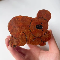 Koala - Themed Women's Non - Slip Hair Clip - Fun Animal Acetate Accessory (Large brown koala)