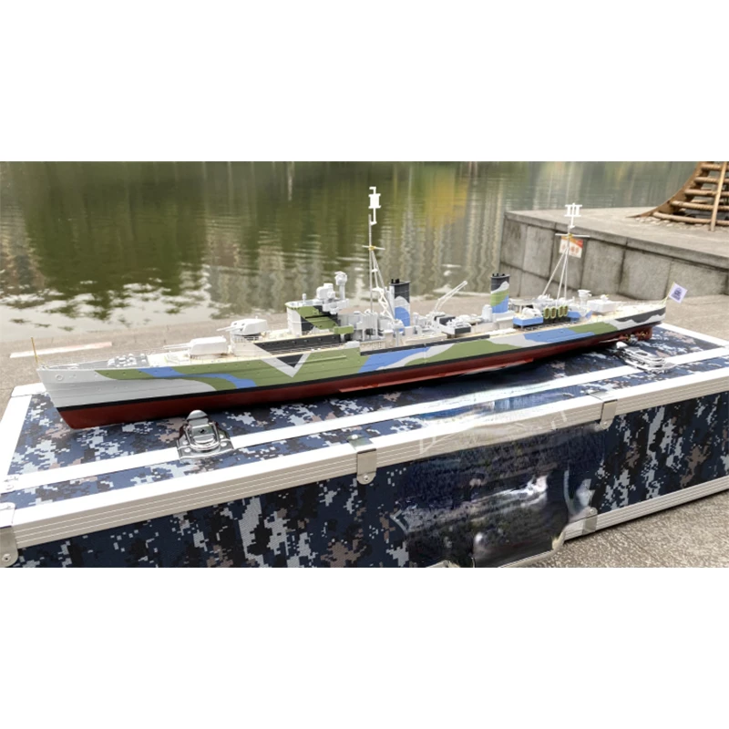 RC Ship Model Kit 1/200 Linxian Class Chongqing Light Cruiser Remote Control Ship Model with Brush Motor SLA Printing 6