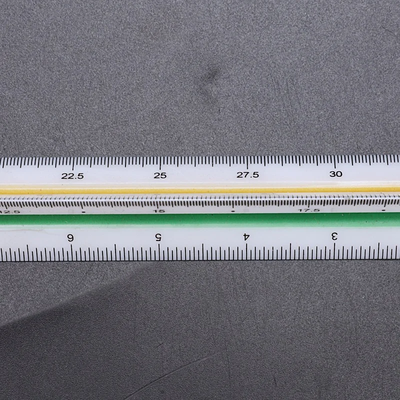 Plastic Triangular Scale Ruler 3 Sides for Architecture Drafting Architect Engineers Technical Measuring Tools