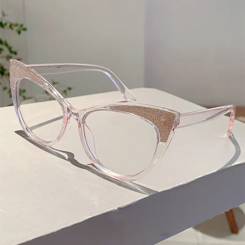 Großen Rahmen Cat Eye Lesebrille Frauen Trendy Luxus Design Presbyopie Brillen Anti-blau Licht Brillen Für Weibliche 802277 – Detail 8