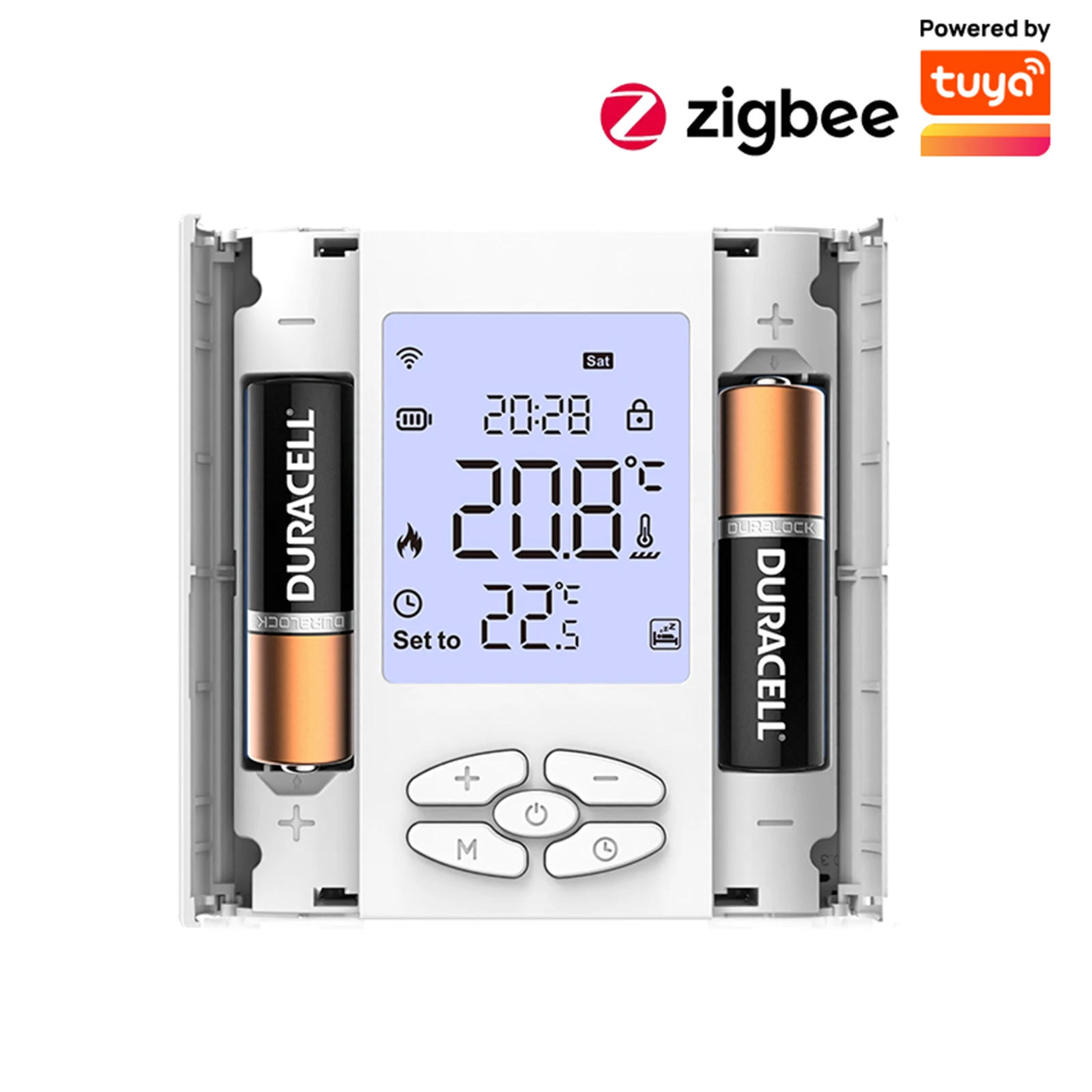 Фото Программируемый термостат Qiumi Zigbee, термостат для нагрева газового/водяного котла, работает с Alexa Google Home Dry Contact №2