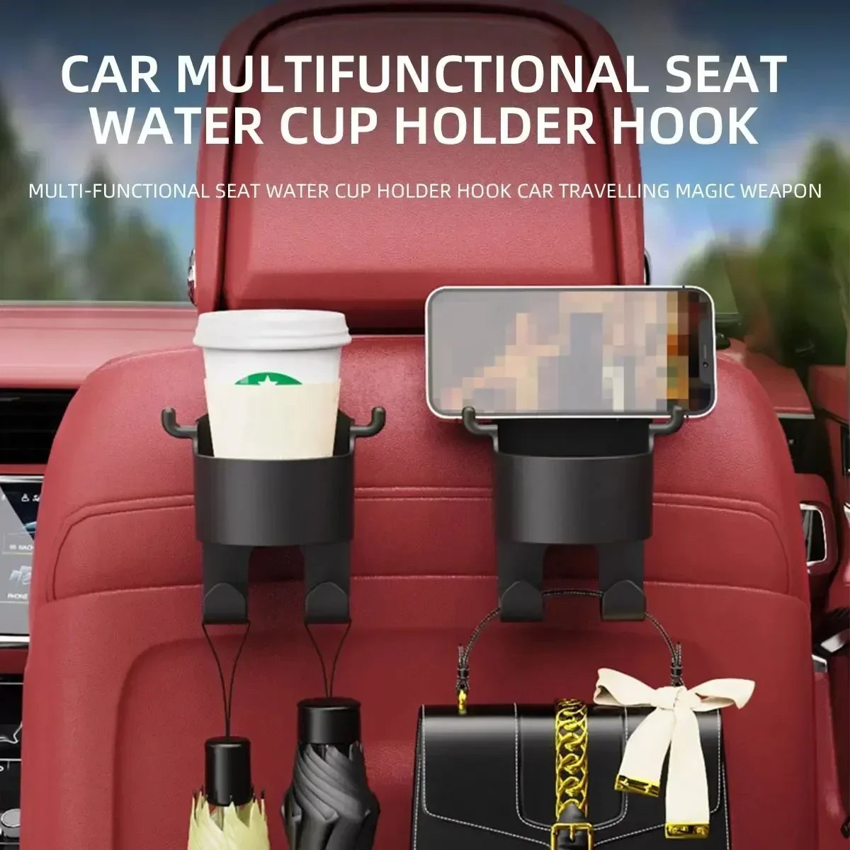 Universal Car Seat Headrest Hook Hanger Storage Organizer