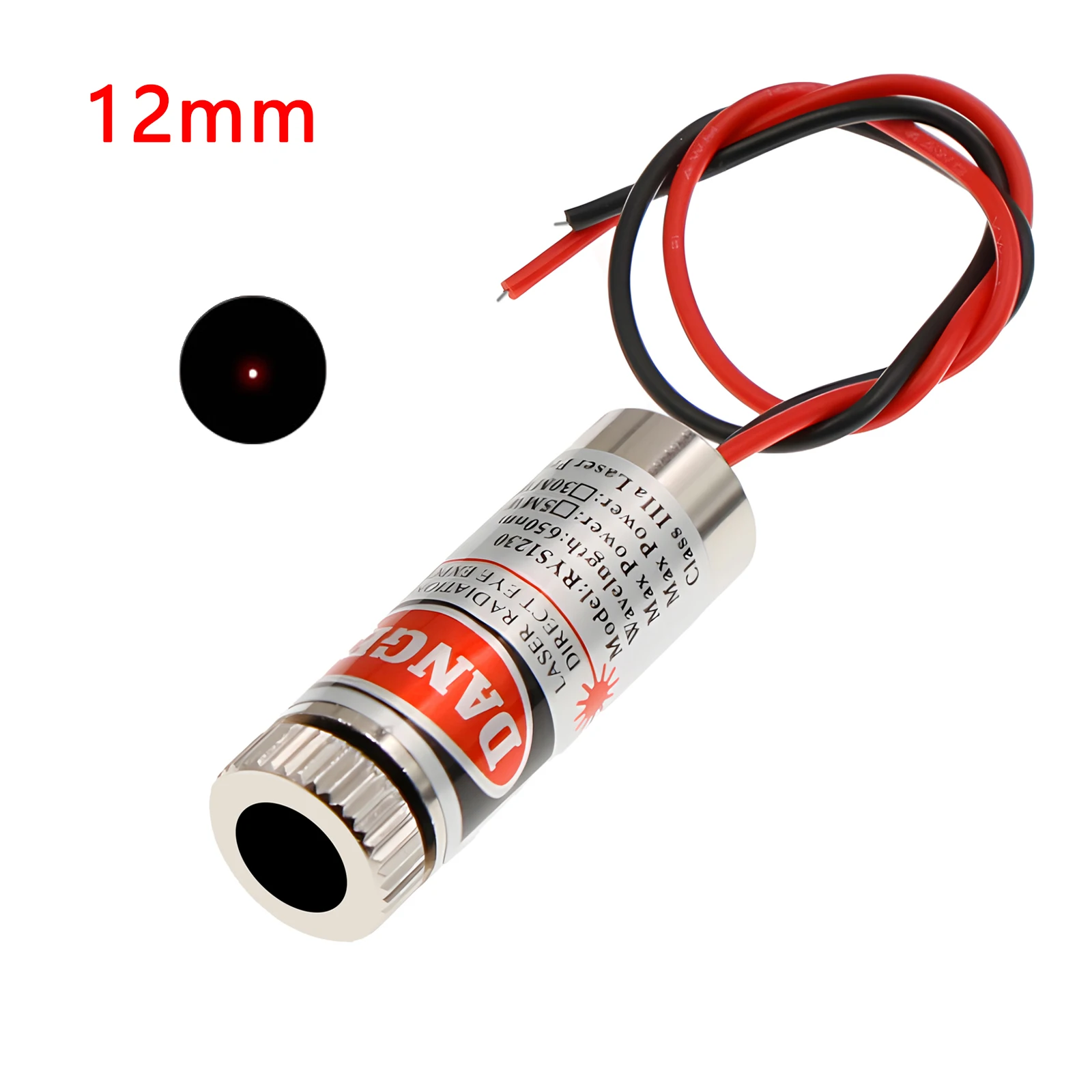 Adjustable Focus 650nm 5mW Red Laser Module with Glass Lens
