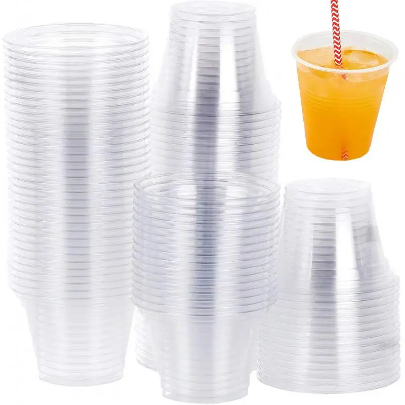 

200/300/500 pcs transparent Plastic New Disposable outdoor picnic plastic tasting cup Birthday Kitchen Party Tableware.