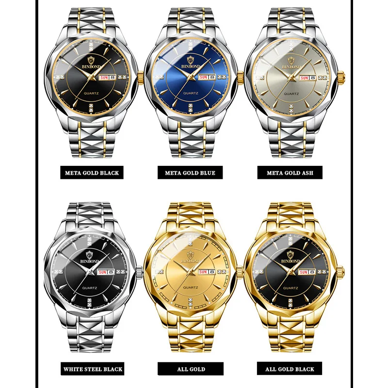 BINBONG Business Watch Men Warterproof Sports Mens Watch Top Brand Luxury Clock Male Quartz Wristwatch Relogio Masculino B5552