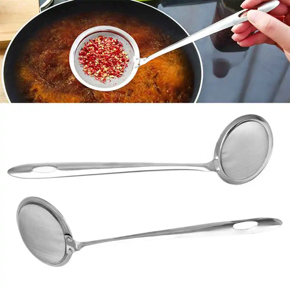 Super Thick Japanese Hot Pot Filter Soup Skimmer Spoon Mesh Percolator Strainer Fat Oil Skim Grease Foam Filter Kitchen Tools