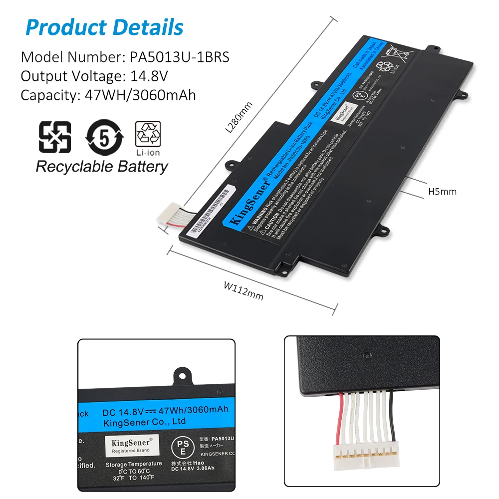 Фото Аккумулятор KingSener для ноутбука Toshiba Portege Z830 Z835 Z930 Z935, 14,8 в, 3060 мАч №2