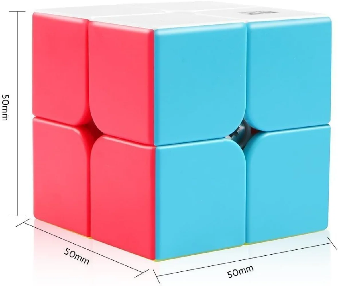 Qiyi Qidi S2/W 2x2x2 Magic Cube Stickerless Mofangge 2x2 Speed Cubes Fast Smooth Turning Solid Durable & Stickerless Frosted 6