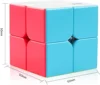 Qiyi Qidi S2/W 2x2x2 Magic Cube Stickerless Mofangge 2x2 Speed Cubes Fast Smooth Turning Solid Durable & Stickerless Frosted 6