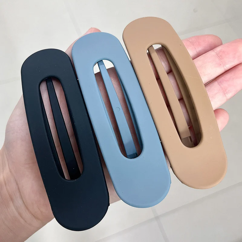 2 stücke Koreanische Matt Für Frauen Große Matte Haarnadeln Grips Große Clip Pony Barrettes Mädchen Haar Zubehör – Detail 8