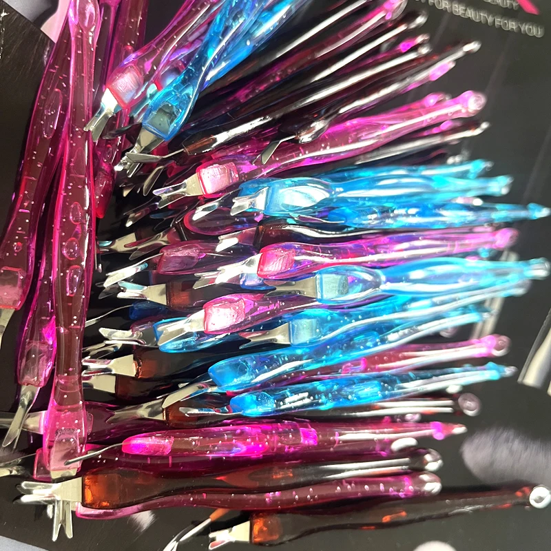 200 Pcs/Lot Nail Cleaning Tools Dead Skin Fork Professional Material Sharp V-shaped Manicure Products Nails Push Stainless Steel