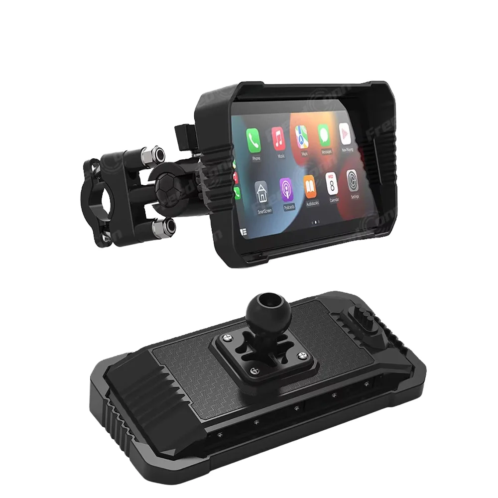 방수 IP67 6.25인치 HD IPS GPS 네비게이션 무선 안드로이드 오토 휴대용 카플레이 스크린 (오토바이 액세서리용)