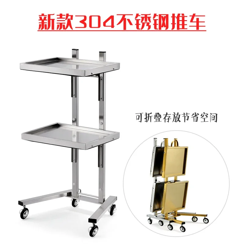 Hairdressing Special Tools Cart Barber Shop Salon Trolley Retro MultiFunction Beauty Bar Car for Salon Use