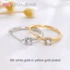 GIGAJEWE Moissanite New 0.1/0.3ct  NovaColor VVS1 Round Cut Diamond Test Passed 18K Gold Plated 925 Silver Chain Ring Girl Gift 4