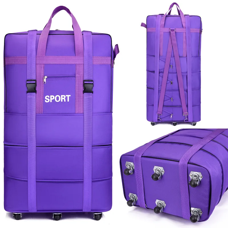 Air Checked Bag Luggage Travel Universal Wheel Foldable Luggage Moving Storage Bag Oxford Waterproof Travel Packing Cubes