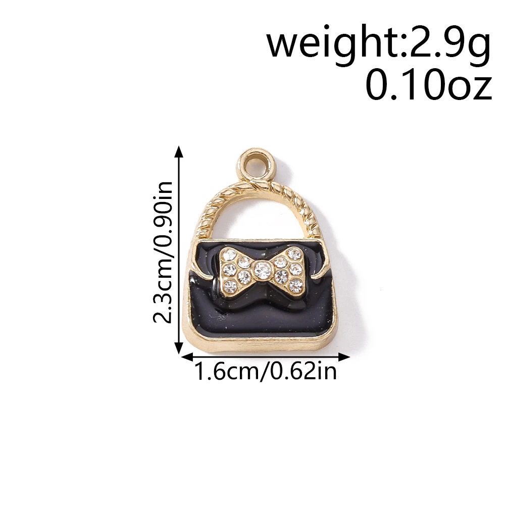 Tusember 10 Stück Niedliche Kristall-Lippen Handtaschen-Schuh-High-Heel-Anhänger für Halsketten Ohrringe Armbänder Bastelbedarf – Detail 8