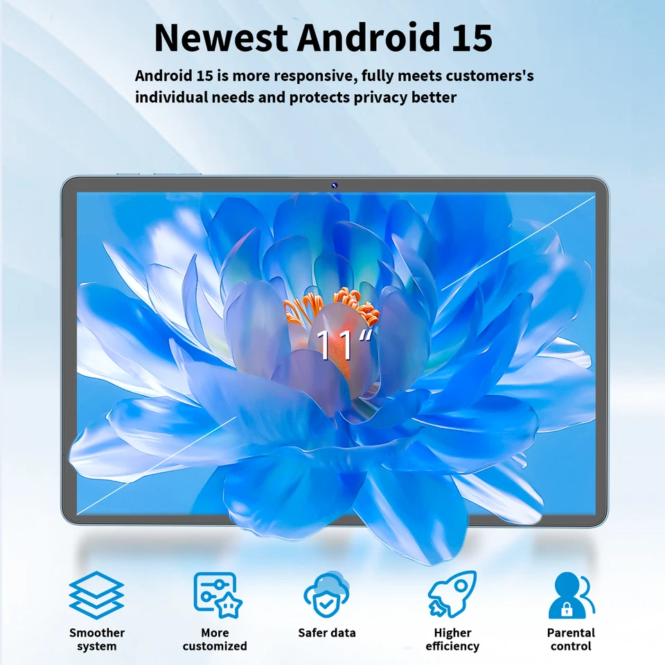 Relndoo 新しい 11 インチタブレット Android 15、T615 プロセッサー