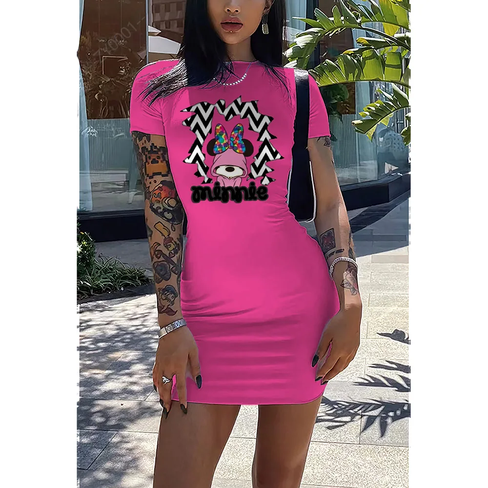 

Summer Women's Sundress Disney Woman Elegant Dress 2022 New Hit Mickey Bodycon Dresses for Women 2021 Party Sexy Dress Skirts