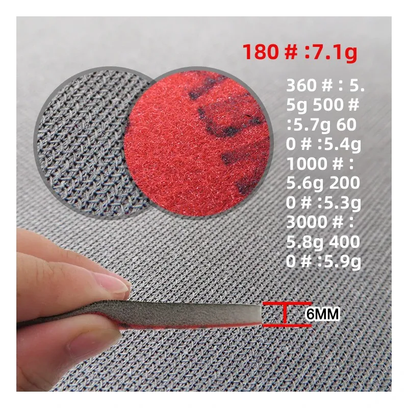미르카 8A-241 아브랄론 5인치 / 6인치 훅앤루프 스펀지 샌딩 패드 디스크 폼 180 - 4000 그릿 광택 및 버핑 디스크