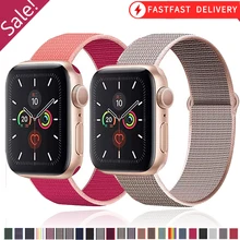 

Band For Apple watch Series 7/6/5/4 40MM 44MM 41MM 45MM Nylon Soft Breathable Replacement Strap for iwatch 3 2 1 38MM 42MM