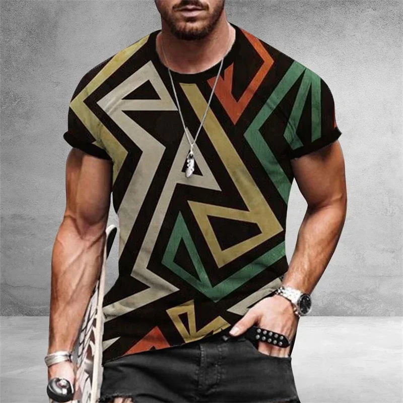 

Футболка мужская оверсайз с круглым вырезом, принтом и американским флагом