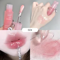 Heart Moisturizing Lip Gloss Lightweight Lip Oil Plump Lips Mirror SHAQINUO Clear Lipgloss 1