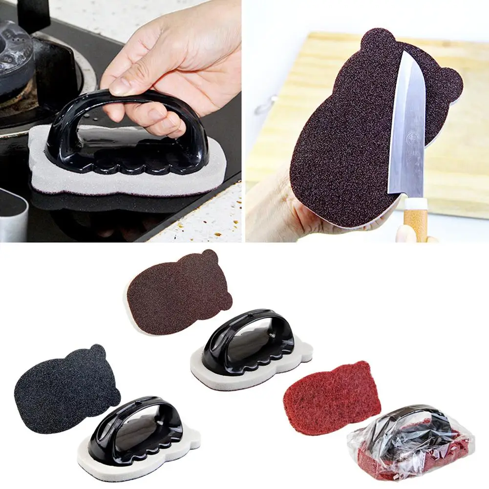 

Magic Emery Sponge Brush Wipe Eraser Cleaner Kitchen Brown With Cleaning Decontamination Tools Bath Rust Black Strong Handl C3B1