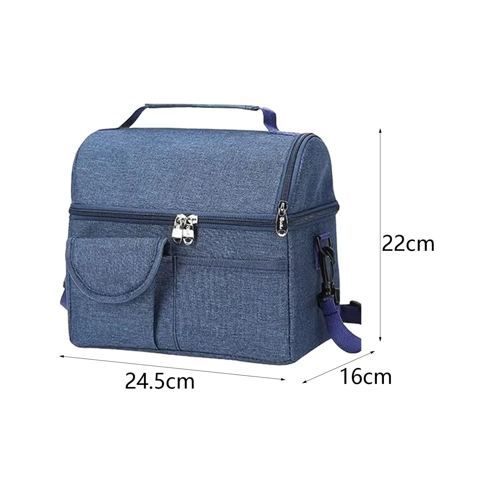 Insulated Lunch Tote with Top Handle Practical Leakproof Thermal Cooler Bags Insulated for Park Picnic Camping Beach Backpacking