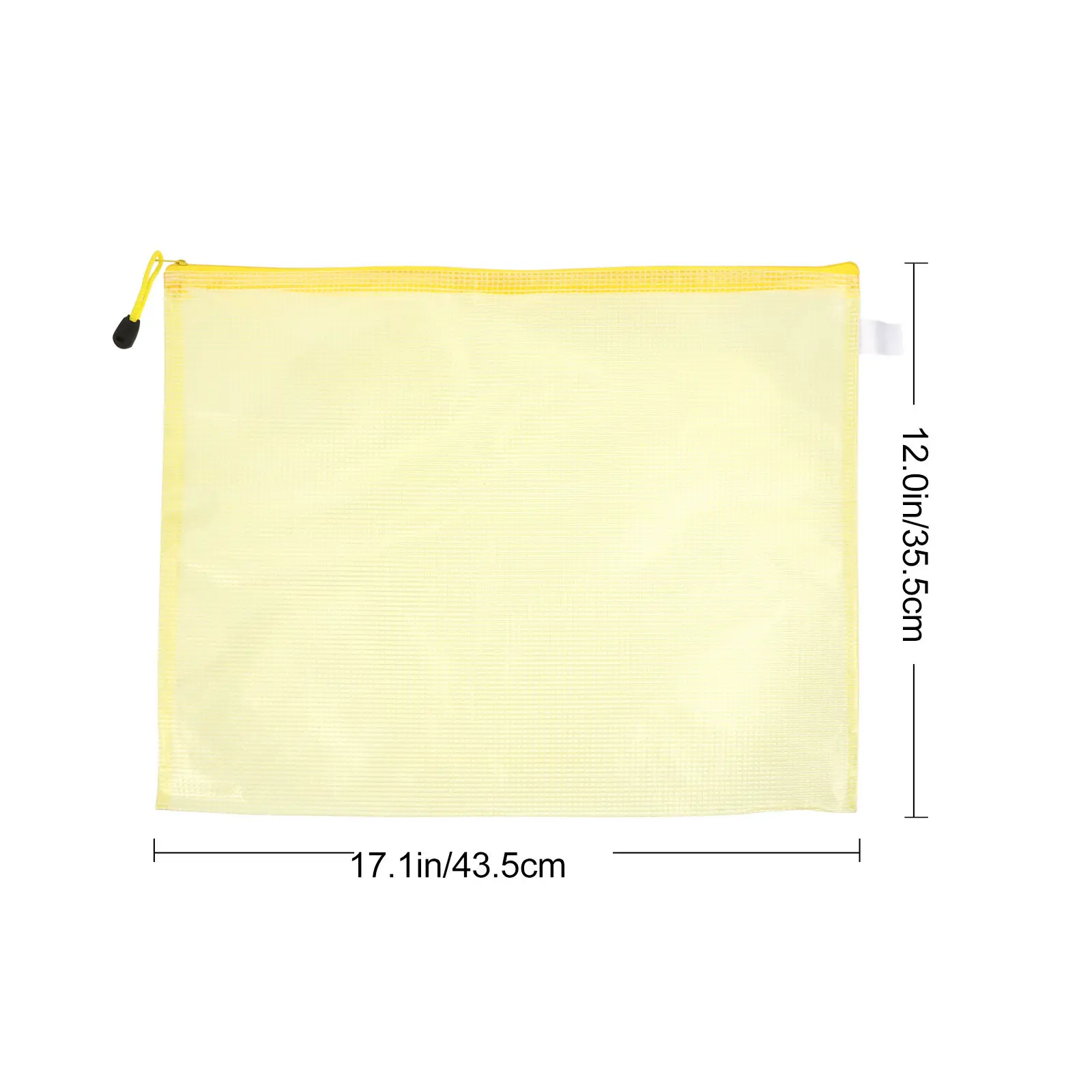 10Pcs A3 지퍼 파일 가방 반투명 플라스틱 지퍼 클로저 사무실 학교 여행 파일링을위한 대용량 문서 파우치