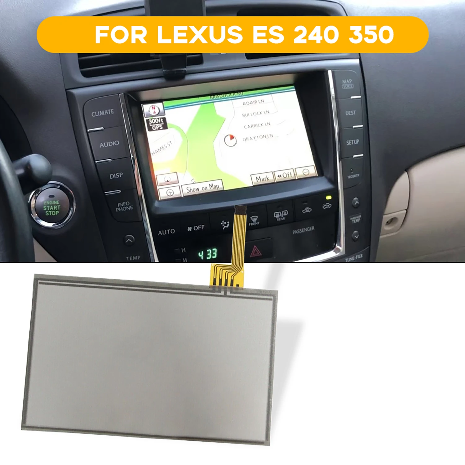 LTA070B510F LTA070B511F LTA070B512F ڵ NAV GPS  ġ ũ,  ES240 ES350 CSV40 2006-2009, 7 ġ, 1PC