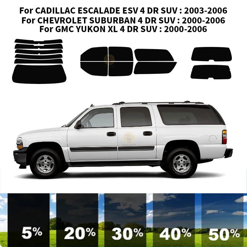 

Нанокерамическая Автомобильная УФ-пленка Precut для окон, автомобильная оконная пленка для CHEVROLET SUBURBAN 4 DR SUV 2000-2006