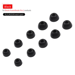 Premium Silicone Ear Tips for True Wireless Earbuds - Pack of 10 (Black)