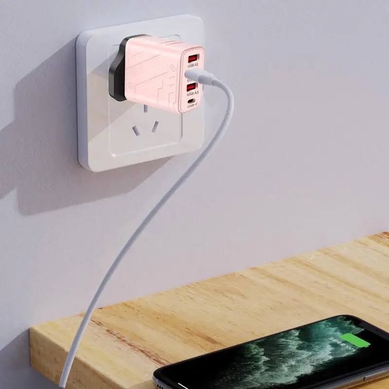 USB Wall Plug Fast Charging Wall USB Charger Portable Wall Charger USB Type C Phone Charger Fast Charge Block 40W For