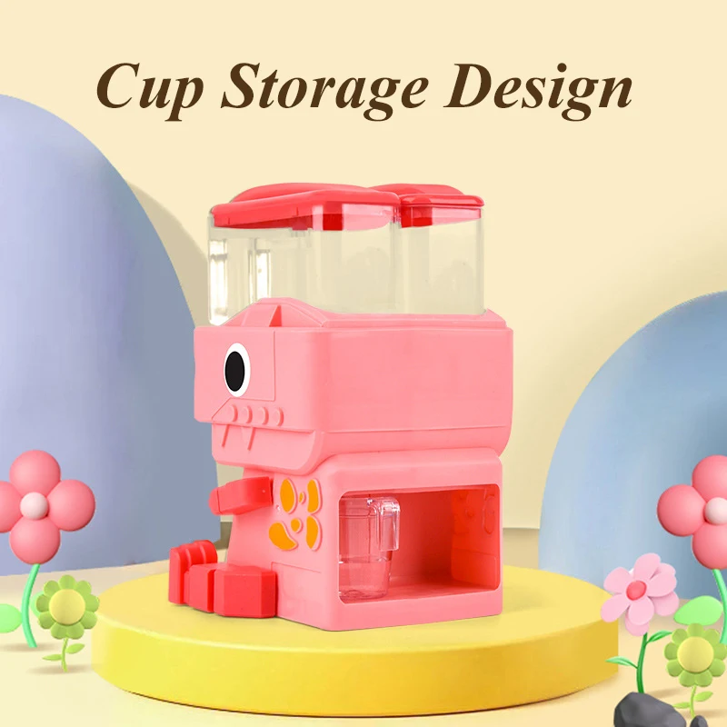 Mini Dual Water Dispenser Kitchen Toys Realistic Miniature Water Juice Drinking Fountain Pretend Play Funny Toys for Boys Girls 4