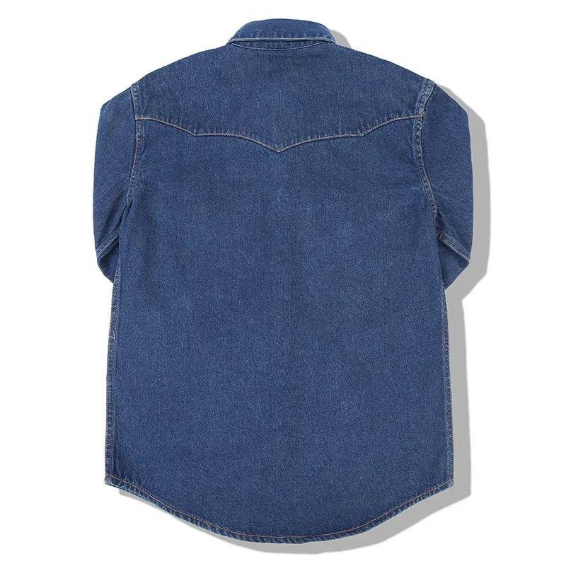 Camisa vaquera vintage americana para hombre, camisa militar gruesa lavada de manga larga para primavera y otoño, camisas vaqueras para hombre de alta calidad_voghion.com