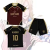 Jersey Futsal Cosplay Football Motif VL Replika Blue Lock Anime Bastard Munchen Men T-shirt Shorts Set Fashion Male Suits 1
