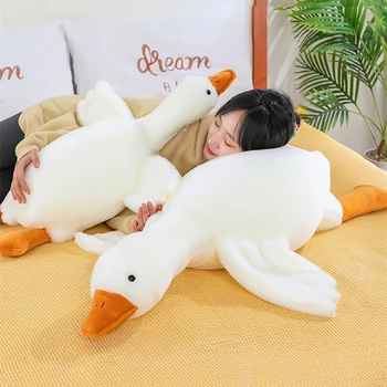 Hot 37/50/55/90/130CM Funny Goose Stuffed Soft Duck Plush Toy Sleeping Pillow Sofa Cushion Kids Girlfriend Birthday Gift 1