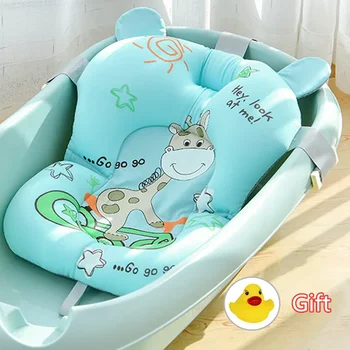 Tappetino di supporto per seggiolino da bagno per bambini Tappetino per vasca da bagno pieghevole e sedia Cuscino per vasca da bagno per neonato Cuscino per il corpo morbido e confortevole antiscivolo per neonati