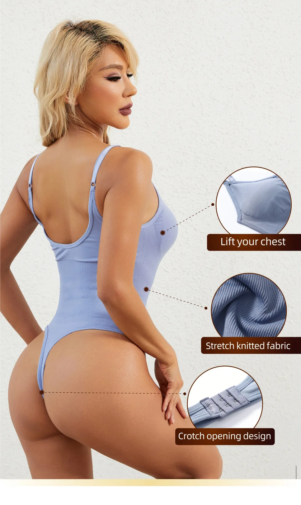 Description Picture 6 of itemBodysuit Shapewear Women Full Body Shaper Tummy Control Hip Butt Lifter Corset Thigh Reductive Slimming Waist Trainer Underwear
