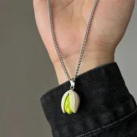 Collier pendentif pistaches à la mode, pièces de bijoux portables et confortables pour un usage quotidien et les Occasions spéciales 3