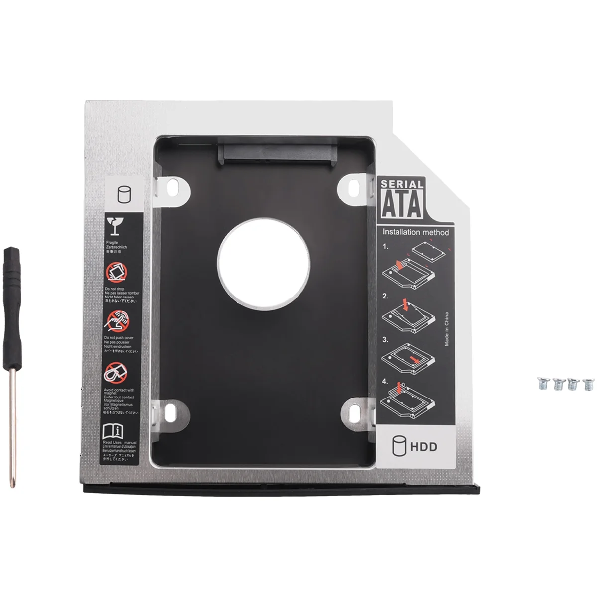 SWXF 2세대 HDD SSD 하드 드라이브 트레이 교체품 (T420 T430 T510 T520 T530 W510 W520 W530 호환, 내장형 노트북 CD/DVD-ROM 광학 모드)