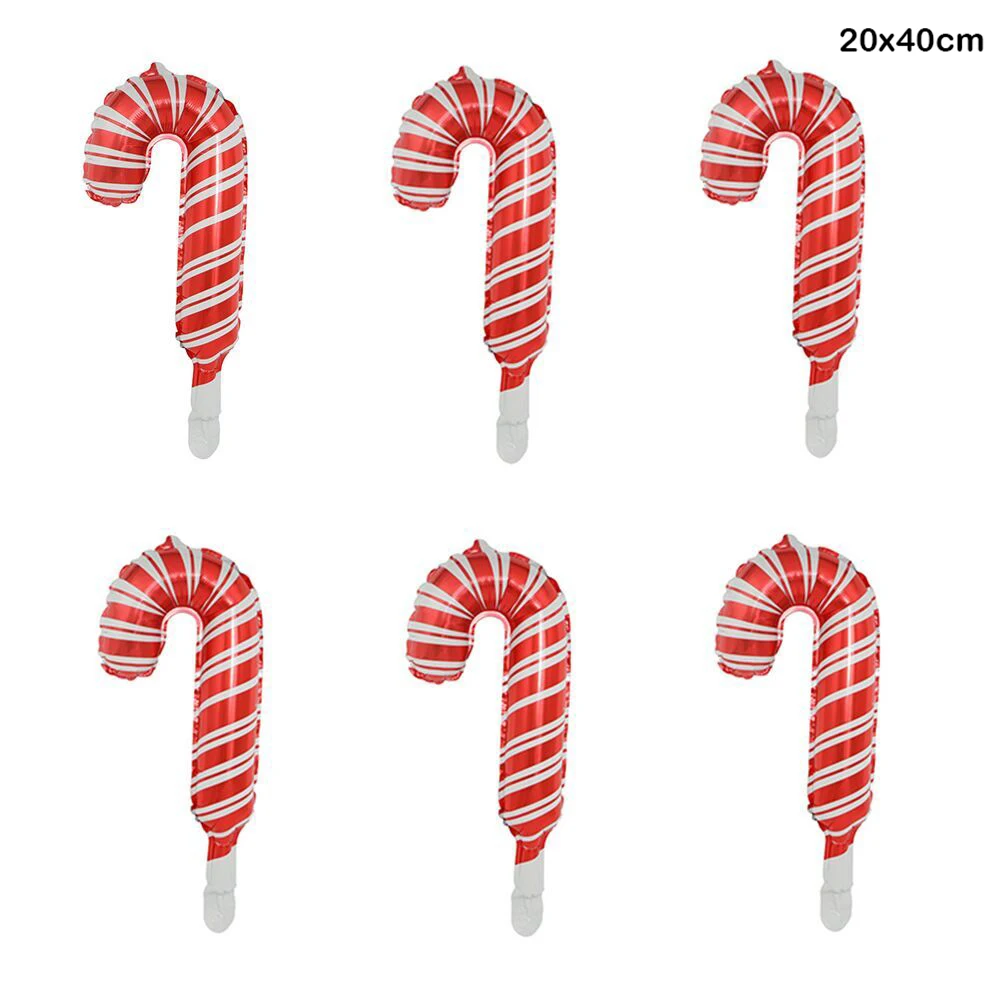 thumbnail image 1 of Globos de aluminio con forma de bastón de caramelo para Navidad, globos de caramelos rojos y verdes para Navidad, caja de regalo para Navidad, globos para fiesta de cumpleaños, decoración del hogar, 1 of 5