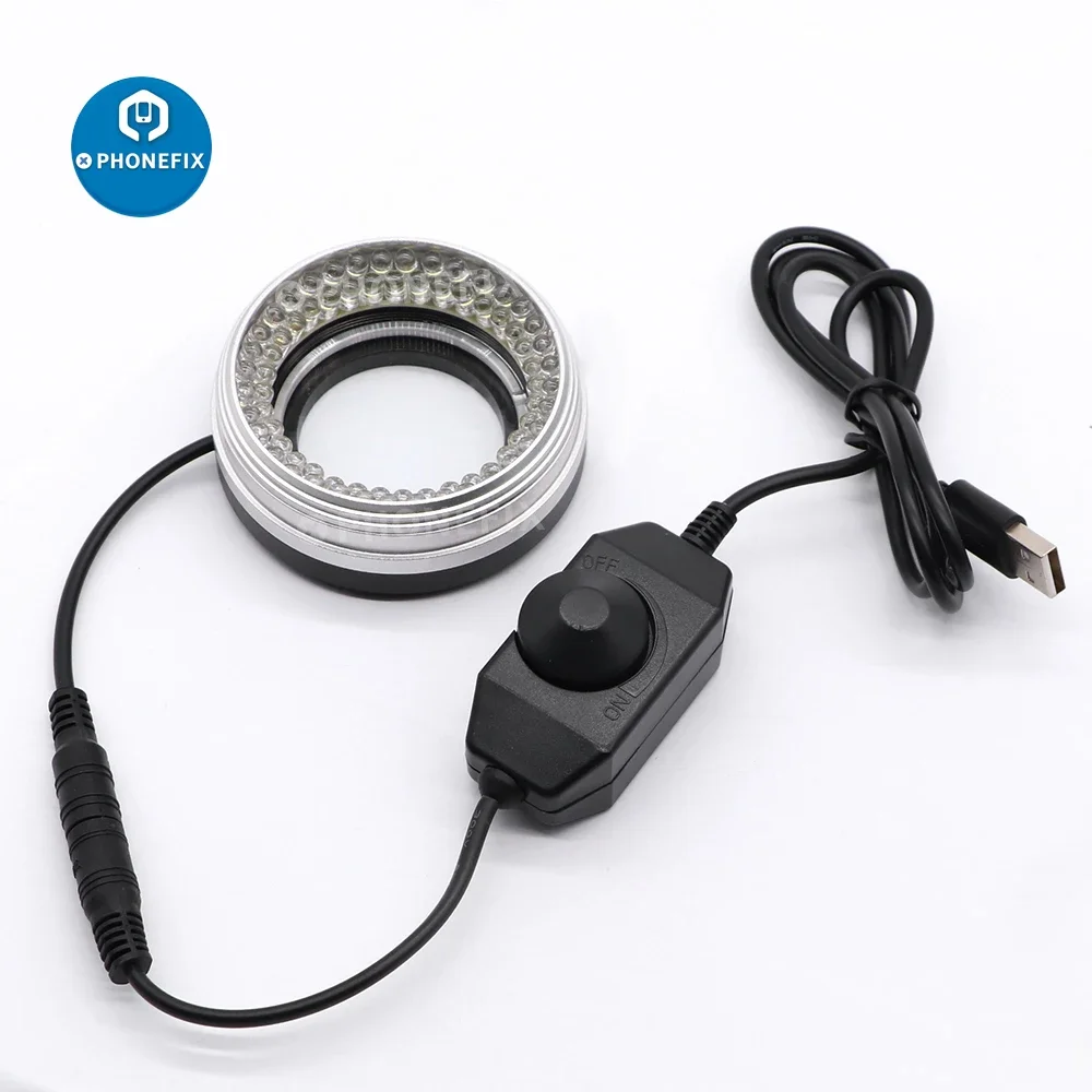 72 LED Adjustable Ring Light Illuminator Lamp Circle Light Microscope Industrial Microscope Camera Magnifier Source