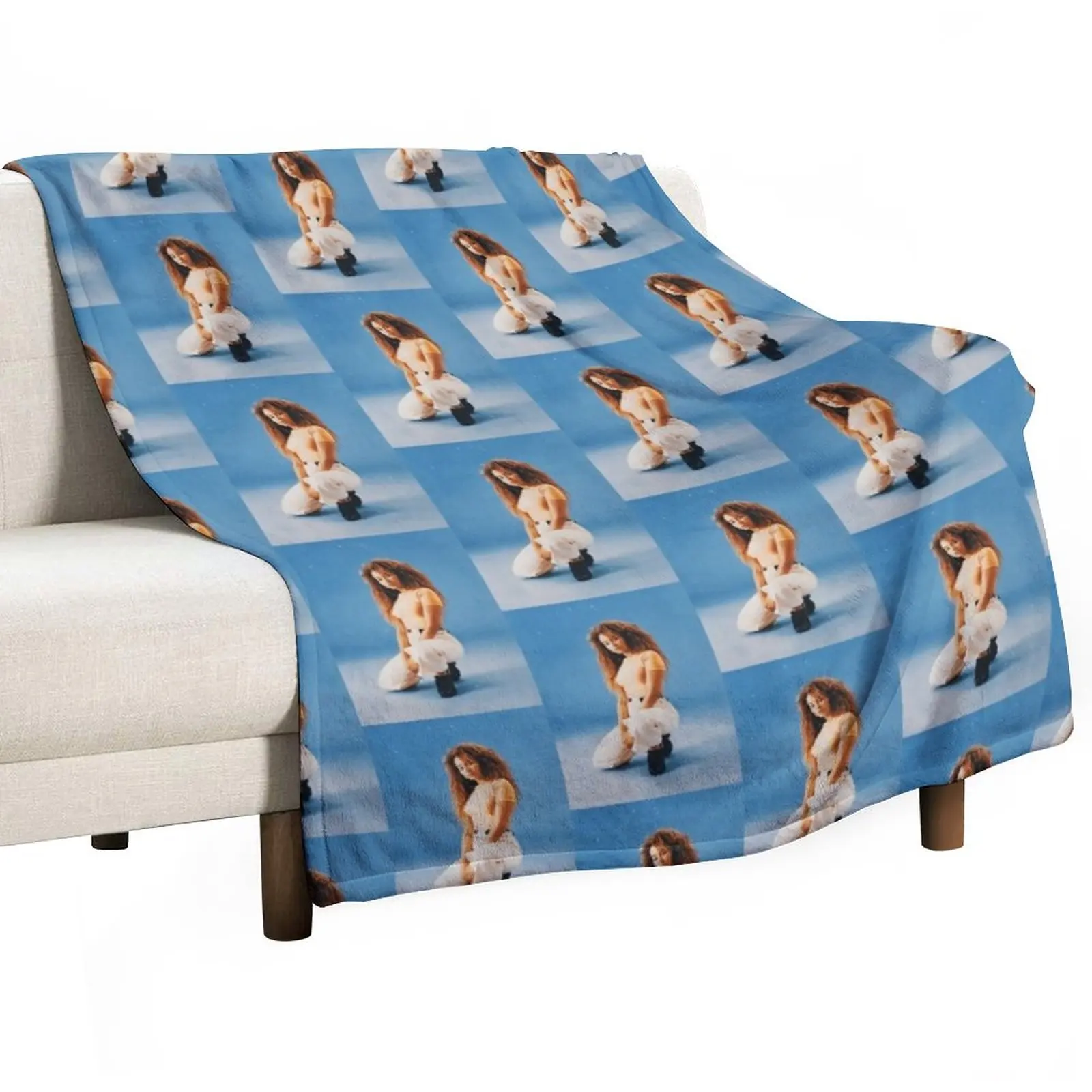 

Blue Ella Eyre Throw Blanket Vintage Blanket Soft Big Blanket