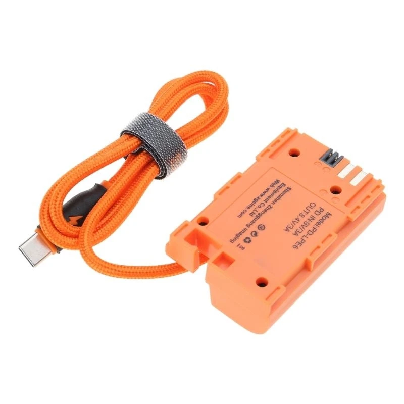 Y1AE USB C Input 9V3A LPE6 Battery for R5 80D Enjoy Continuous Power Supply