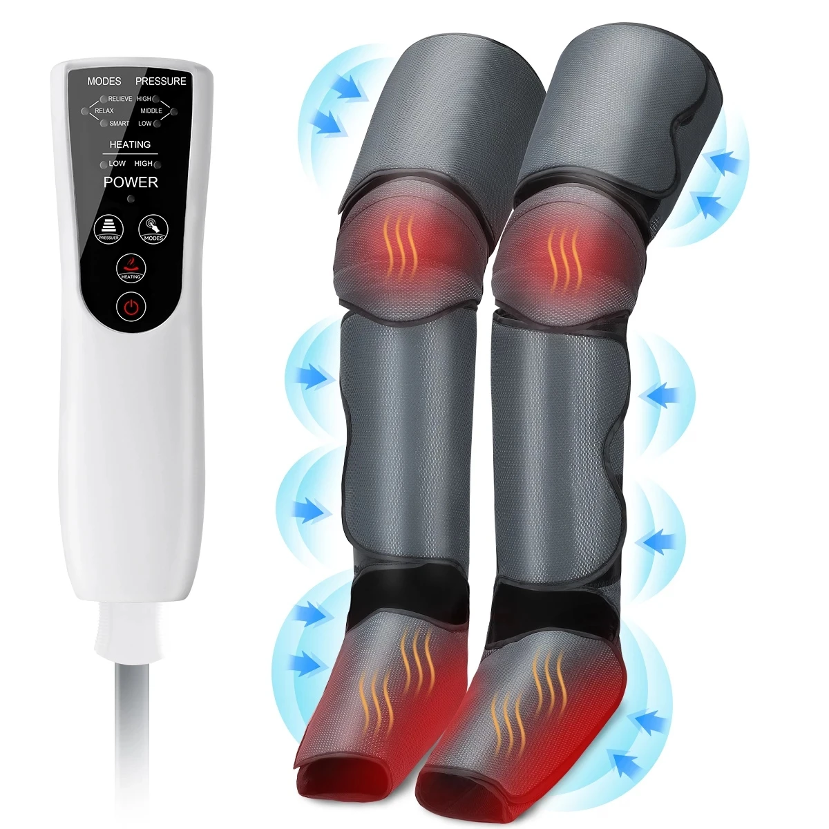 Compression Foot Leg Massager Air Compression Massager with Heat Gifts for Family Friends