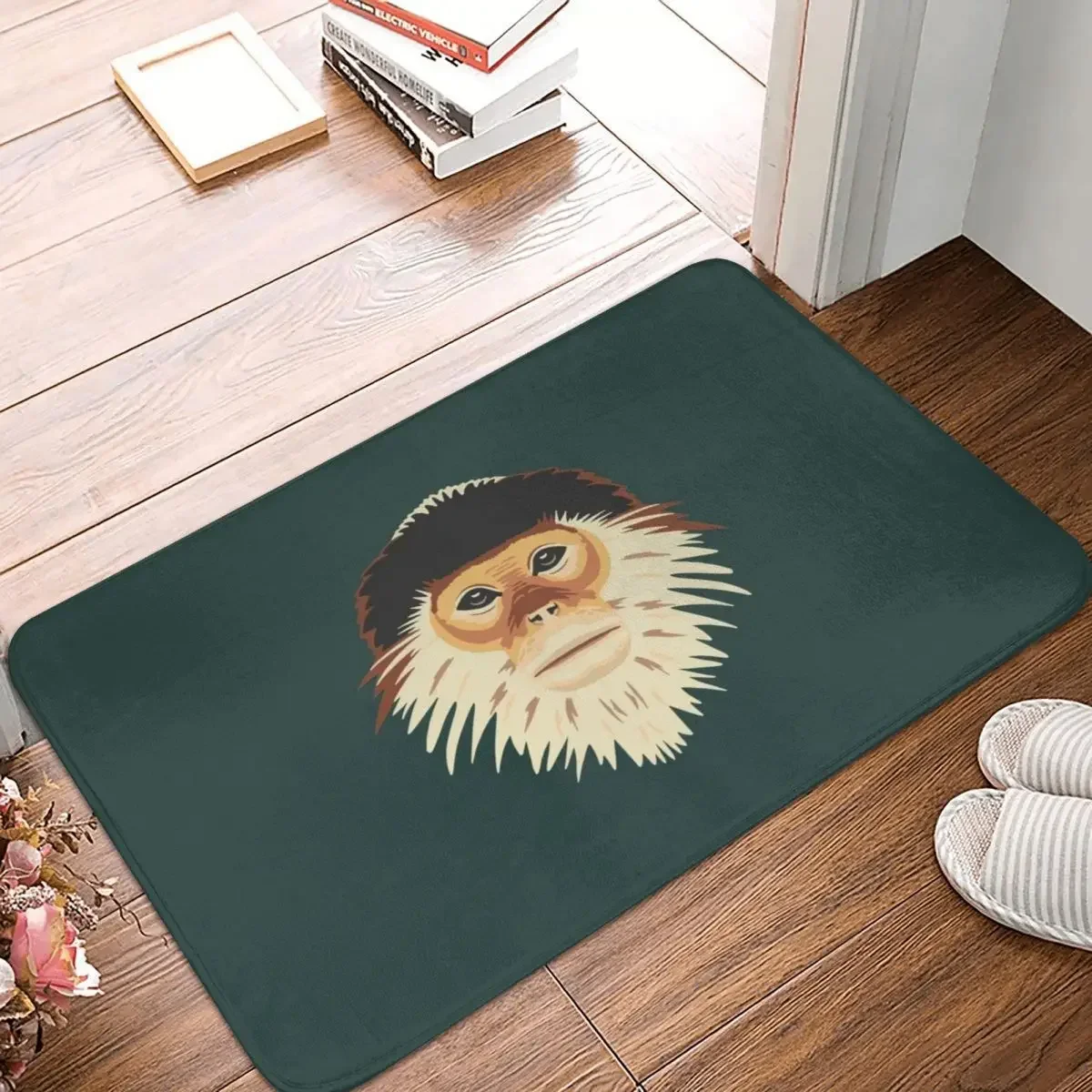 

Douc Langur Face Doormat Polyester Floor Mat Absorbent Mat Carpet Kitchen Entrance Home Rugs Mats Balcony Non-slip Footpad