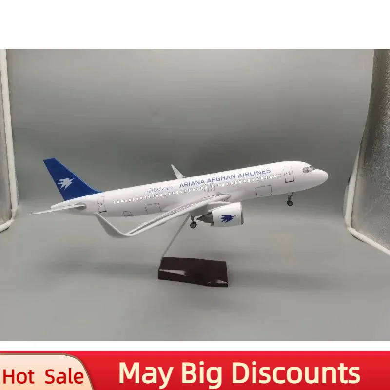 

1/80 Scale 47cm Ariana Afghan Airlines Airplane A320 Neo With Light Diecast Resin Plane Model Toys Collection Display Gifts Fans