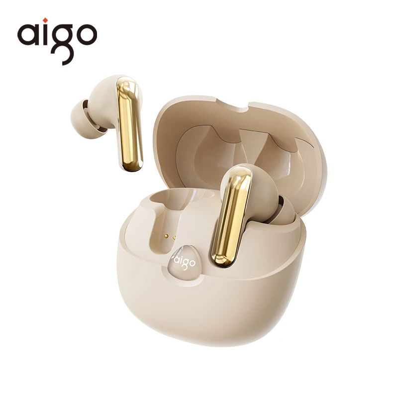 aigo TA51 ワイヤレスイヤホン ベージュ Aigo TA51 True Wireless Earphones New Bluetooth 5.4 TWS