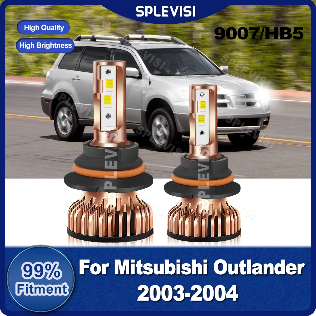 

2PCS 9007/HB5 LED Headlight High Low Beam HID White 9V-24V 360 Degree Beam For Mitsubishi Outlander 2003-2004